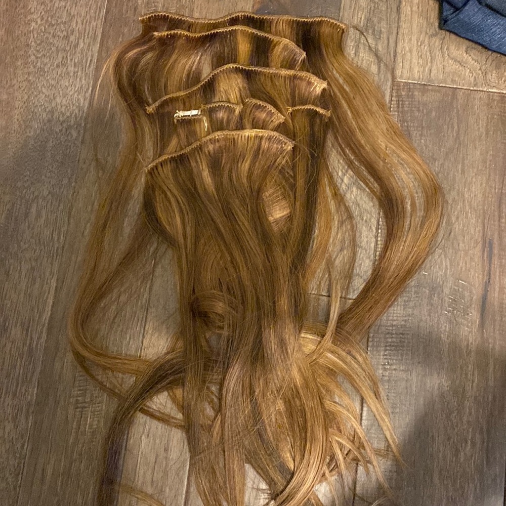 20” remy human clip-in hair extensions